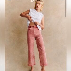 Sezane Women's High Rise Jeans in Pink